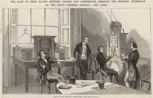 La partita di scacchi giocata tra Londra e Portsmouth, tramite il telegrafo elettrico da English School