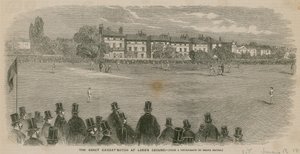 La grande partita di cricket al Lords Ground da English School