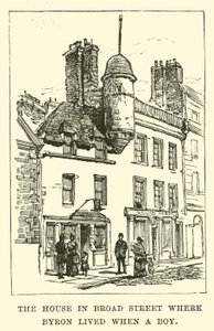 La casa in Broad Street dove Byron visse da bambino