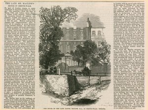 La casa di Daniel Maclise in Cheyne Walk da English School
