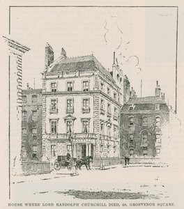 La casa dove morì Lord Randolph Churchill da English School