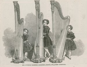 I giovani arpisti - Adolphus, Ernest e Fanny Lockwood da English School