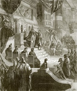 Il re di Babilonia riceve Ioiachin dopo la sua liberazione dalla prigione da English School