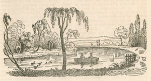 Il lago presso la Casa di Hornsey Wood, Londra da English School