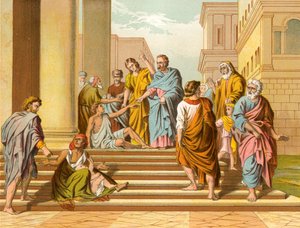 Il paralitico guarito da Pietro e Giovanni da English School