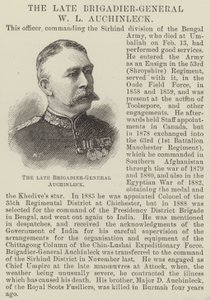 Il defunto brigadiere generale W L Auchinleck da English School