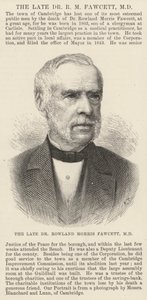 Il defunto Dr Rowland Morris Fawcett, MD da English School