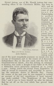 Il defunto Eivind Astrup, esploratore artico (incisione) da English School