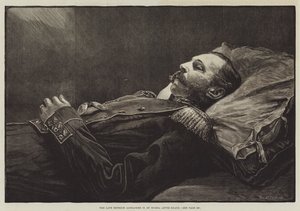 Il defunto Imperatore Alessandro II di Russia dopo la morte (incisione) da English School