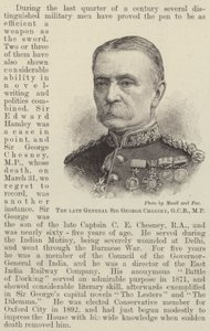 Il defunto generale Sir George Chesney, GCB, MP da English School