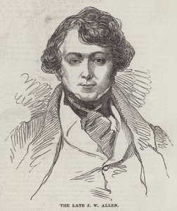 Il defunto J W Allen (incisione) da English School