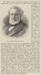 Il defunto M Ambroise Thomas (incisione) da English School