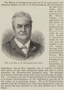 Il defunto signor A B Winterbotham, MP da English School