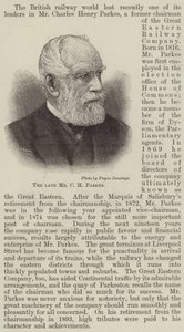 Il defunto signor C H Parkes da English School