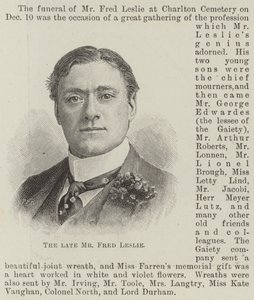 Il defunto signor Fred Leslie da English School