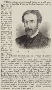 Il defunto signor Frederick Locker-Lampson da English School
