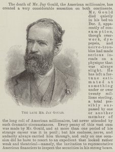 Il defunto signor Jay Gould da English School