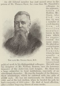 Il defunto signor Thomas Shaw, MP