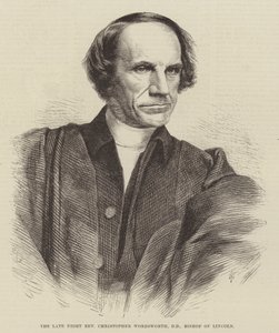 Il defunto reverendo Christopher Wordsworth, DD, vescovo di Lincoln (incisione) da English School