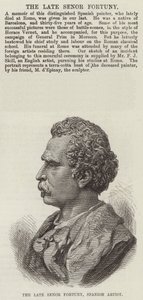 Il defunto Senor Fortuny, artista spagnolo (incisione)