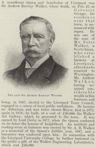 Il defunto Sir Andrew Barclay Walker da English School
