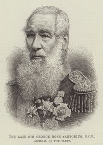 Il defunto Sir George Rose Sartorius, GCB, ammiraglio della flotta (incisione)