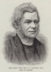 Il defunto reverendo J S Howson, DD, decano di Chester (incisione) da English School