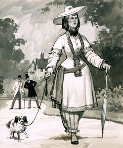 La moda di metà epoca vittoriana per le donne che indossavano i pantaloni fu inventata da una certa Mrs Bloomer da English School