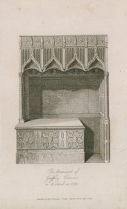 Il monumento di Geoffrey Chaucer da English School