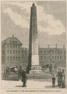 Il monumento al 24° Reggimento nei giardini del Chelsea Hospital da English School