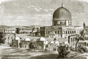 La moschea di Omar - sito del tempio a Gerusalemme da English School