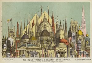 Gli edifici più famosi del mondo, mostrando altezze comparative