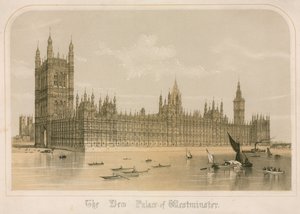 Il nuovo Palazzo di Westminster, Londra da English School