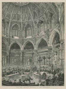 Le nuove sale del consiglio al Guildhall, Londra da English School