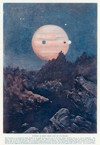 Il pianeta Giove visto da una delle sue lune da English School
