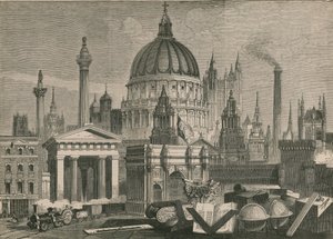 Le principali opere architettoniche della Gran Bretagna, raggruppate con emblemi massonici da English School
