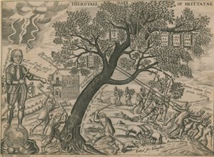 La quercia reale della Gran Bretagna da English School