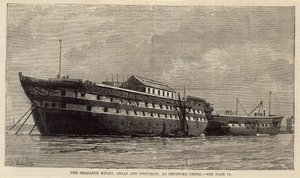 Le navi ospedale per il vaiolo, Atlas ed Endymion, a Deptford Creek da English School