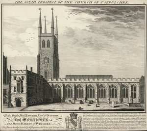 Il prospetto sud della chiesa di St Sepulchre