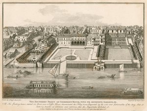La facciata sud di Somerset House con i suoi ampi giardini da English School