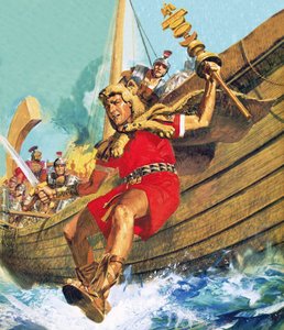 Il portabandiera della 10ª legione guida l