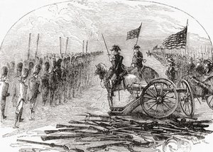 La resa del generale Burgoyne dopo la seconda battaglia di Saratoga da English School