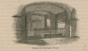 La tomba di Sir Christopher Wren da English School