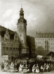 Il municipio e la piazza del mercato, Lipsia