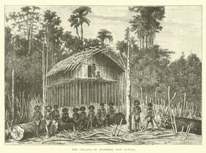 Il villaggio di Alambori, Nuova Guinea da English School