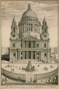 Prospetto ovest della Cattedrale di St Paul, Londra da English School