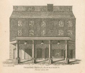Teatro Reale, Haymarket, Londra, demolito nel 1821 da English School