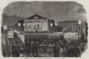 "Teatro degli Zuavi," nel campo francese, davanti a Sebastopoli (incisione) da English School
