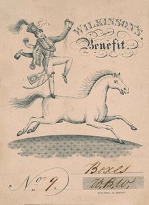 Biglietto del teatro: beneficio di Wilkinson (incisione)