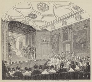 Spettacolo teatrale nella Sala Rubens, al Castello di Windsor da English School